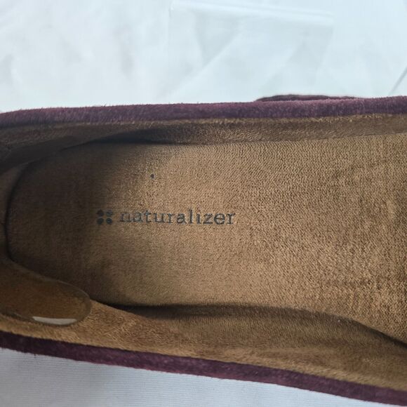 Naturalizer Slip On Shoes Women's Size 10 M Maroon Suede Leather Upper - Picture 3 of 16